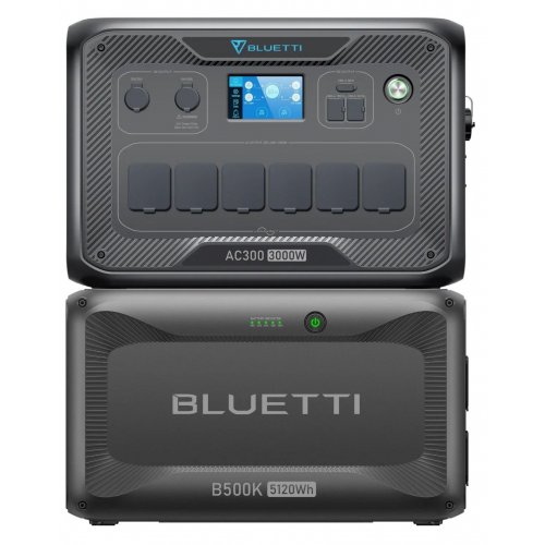 Зарядна станція з акумуляторним модулем BLUETTI AC300 3000W + B500K 5120Wh купити в Україні: Київ, Львів, Хмельницький, Тернопіль, Івано-Франківськ | Низька ціна, відгуки, характеристики від TELEMART фото
