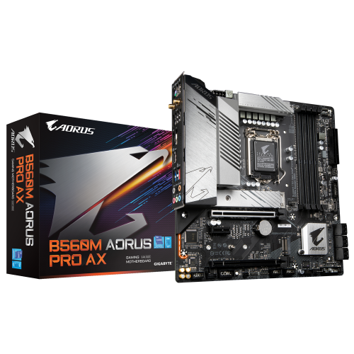 Материнская плата Gigabyte B560M AORUS PRO AX (s1200, Intel B560) (Восстановлено продавцом, 846494) купить в Украине: Киев, Днепр, Харьков, Одесса  | Проверка совместимости, низкая цена, отзывы, характеристики от TELEMART фото