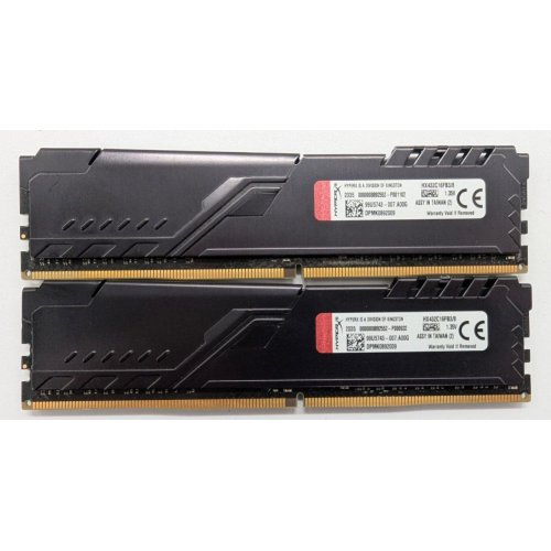 Озп HyperX DDR4 16GB (2x8GB) 3200Mhz Fury Black (HX432C16FB3K2/16) (Відновлено продавцем, 846499) купити в Україні: Київ, Львів, Хмельницький, Тернопіль, Івано-Франківськ | Перевірка сумісності, низька ціна, відгуки, характеристики від TELEMART фото