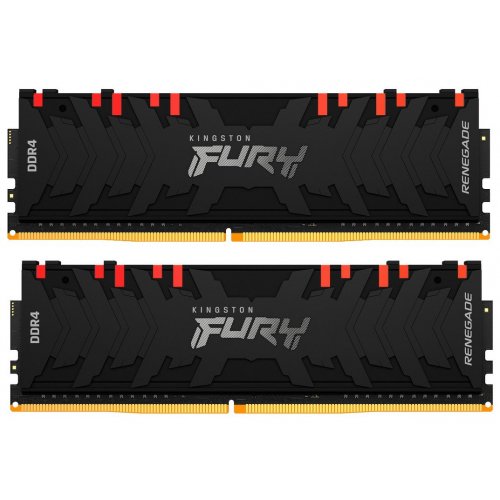 Озу Kingston DDR4 64GB (2x32GB) 3200Mhz FURY Renegade RGB Black (KF432C16RBAK2/64) (Восстановлено продавцом, 846504) купить в Украине: Киев, Днепр, Харьков, Одесса  | Проверка совместимости, низкая цена, отзывы, характеристики от TELEMART фото