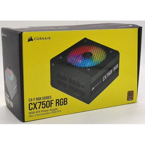 Блок питания Corsair CX750F RGB 750W (CP-9020218-EU) (Восстановлено продавцом, 846519) купить в Украине: Киев, Днепр, Харьков, Одесса  | Проверка совместимости, низкая цена, отзывы, характеристики от TELEMART фото