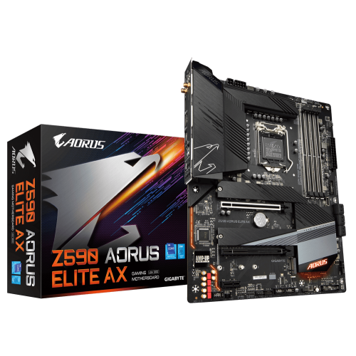 Материнська плата Gigabyte Z590 AORUS ELITE AX (s1200, Intel Z590) (Відновлено продавцем, 846521) купити в Україні: Київ, Львів, Хмельницький, Тернопіль, Івано-Франківськ | Перевірка сумісності, низька ціна, відгуки, характеристики від TELEMART фото