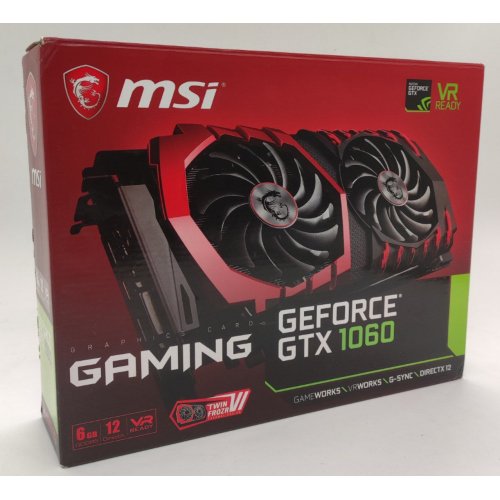 Видеокарта MSI GeForce GTX 1060 Gaming 6144MB (GTX 1060 GAMING 6G) (Восстановлено продавцом, 846523) купить в Украине: Киев, Днепр, Харьков, Одесса  | Проверка совместимости, низкая цена, отзывы, характеристики от TELEMART фото