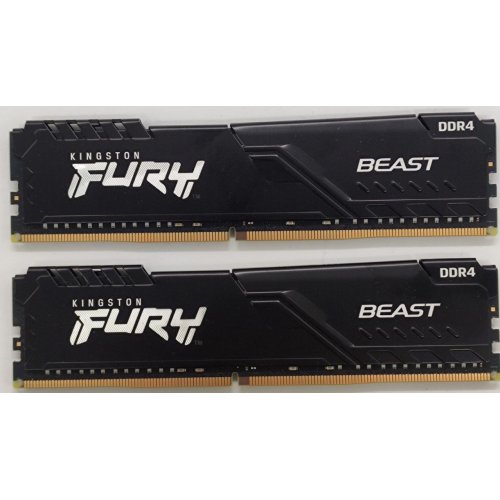 Озу Kingston DDR4 32GB (2x16GB) 3200Mhz FURY Beast Black (KF432C16BB1K2/32) (Восстановлено продавцом, 846583) купить в Украине: Киев, Днепр, Харьков, Одесса  | Проверка совместимости, низкая цена, отзывы, характеристики от TELEMART фото
