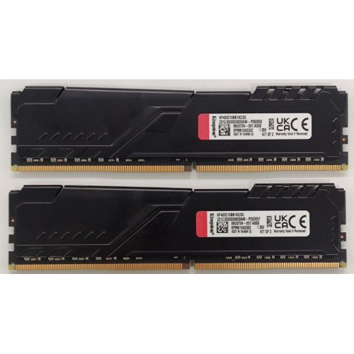 Озу Kingston DDR4 32GB (2x16GB) 3200Mhz FURY Beast Black (KF432C16BB1K2/32) (Восстановлено продавцом, 846583) купить в Украине: Киев, Днепр, Харьков, Одесса  | Проверка совместимости, низкая цена, отзывы, характеристики от TELEMART фото