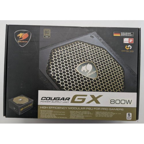 Блок живлення Cougar GX 800 800W (GX800) (Відновлено продавцем, 846600) купити в Україні: Київ, Львів, Хмельницький, Тернопіль, Івано-Франківськ | Перевірка сумісності, низька ціна, відгуки, характеристики від TELEMART фото