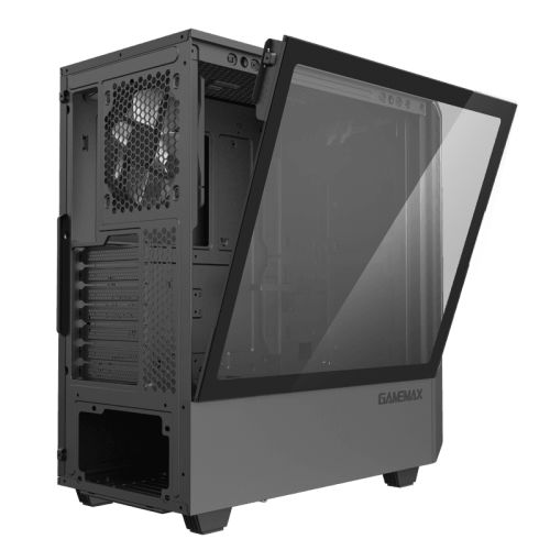 Корпус GAMEMAX T802-E Panda ECO Tempered Glass без БП Black/Silver (Восстановлено продавцом, 846633) купить в Украине: Киев, Днепр, Харьков, Одесса  | Проверка совместимости, низкая цена, отзывы, характеристики от TELEMART фото