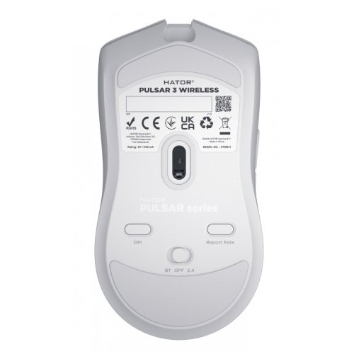 Уцінка миша HATOR Pulsar 3 Wireless (HTM631) White (Розкрита упаковка, 846787) купити в Україні: Київ, Львів, Хмельницький, Тернопіль, Івано-Франківськ | Низька ціна, відгуки, характеристики від TELEMART фото