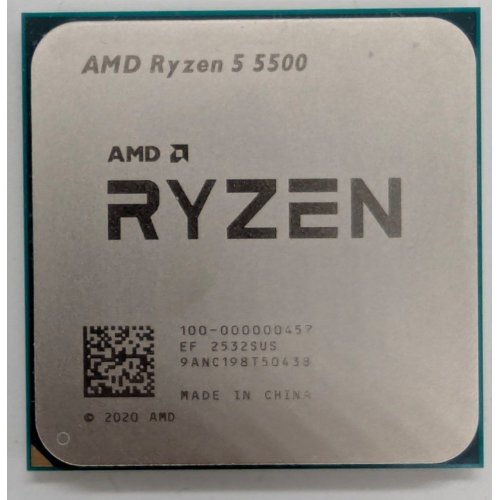 Процессор AMD Ryzen 5 5500 3.6(4.2)GHz 16MB sAM4 Tray (100-000000457) (Восстановлено продавцом, 846815) купить в Украине: Киев, Днепр, Харьков, Одесса  | Проверка совместимости, низкая цена, отзывы, характеристики от TELEMART фото