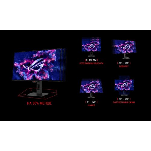 Монітор Asus 26.5" ROG Strix XG27AQDMGR (90LM0CC0-B01171) Black купити в Україні: Київ, Львів, Хмельницький, Тернопіль, Івано-Франківськ | Низька ціна, відгуки, характеристики від TELEMART фото