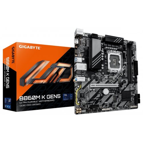 Материнская плата Gigabyte B860M K GEN5 (s1851, Intel B860) купить в Украине: Киев, Днепр, Харьков, Одесса  | Проверка совместимости, низкая цена, отзывы, характеристики от TELEMART фото