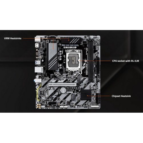 Материнская плата Gigabyte B860M K GEN5 (s1851, Intel B860) купить в Украине: Киев, Днепр, Харьков, Одесса  | Проверка совместимости, низкая цена, отзывы, характеристики от TELEMART фото