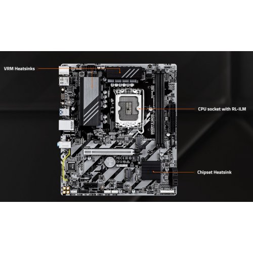 Материнская плата Gigabyte B860M E GEN5 (s1851, Intel B860) купить в Украине: Киев, Днепр, Харьков, Одесса  | Проверка совместимости, низкая цена, отзывы, характеристики от TELEMART фото