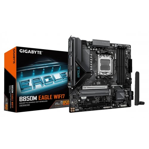 Материнська плата Gigabyte B850M EAGLE WIFI7 (sAM5, AMD B850) купити в Україні: Київ, Львів, Хмельницький, Тернопіль, Івано-Франківськ | Перевірка сумісності, низька ціна, відгуки, характеристики від TELEMART фото