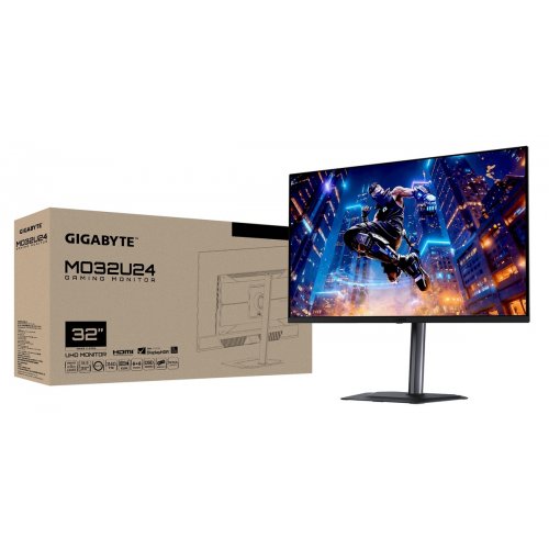 Монітор Gigabyte 31.5" MO32U24 Black купити в Україні: Київ, Львів, Хмельницький, Тернопіль, Івано-Франківськ | Низька ціна, відгуки, характеристики від TELEMART фото