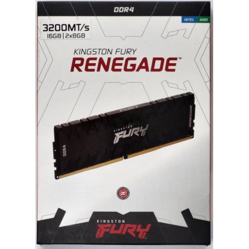 Озу Kingston DDR4 16GB (2x8GB) 3200Mhz FURY Renegade Black (KF432C16RBK2/16) (Восстановлено продавцом, 846844) купить в Украине: Киев, Днепр, Харьков, Одесса  | Проверка совместимости, низкая цена, отзывы, характеристики от TELEMART фото
