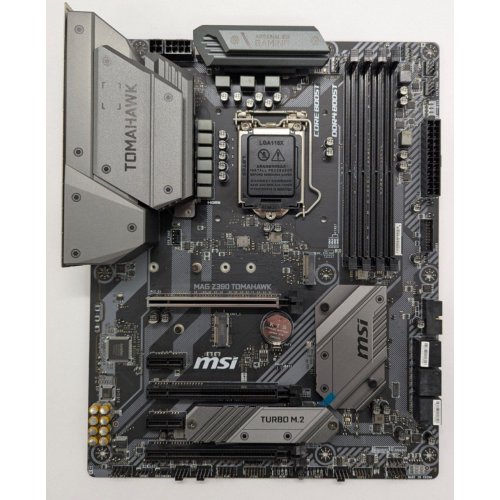 Материнская плата MSI MAG Z390 TOMAHAWK (s1151-v2, Intel Z390) (Восстановлено продавцом, 846858) купить в Украине: Киев, Днепр, Харьков, Одесса  | Проверка совместимости, низкая цена, отзывы, характеристики от TELEMART фото