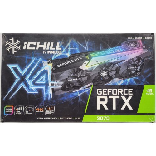 Видеокарта Inno3D GeForce RTX 3070 iCHILL X4 8192MB (C30704-08D6X-1710VA35) (Восстановлено продавцом, 846864) купить в Украине: Киев, Днепр, Харьков, Одесса  | Проверка совместимости, низкая цена, отзывы, характеристики от TELEMART фото