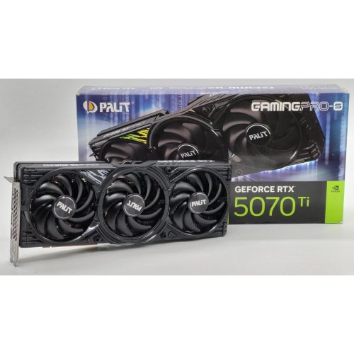 Видеокарта Palit GeForce RTX 5070 Ti GamingPro-S 16384MB (NE7507T019T2-GB2031U) (Восстановлено продавцом, 846873) купить в Украине: Киев, Днепр, Харьков, Одесса  | Проверка совместимости, низкая цена, отзывы, характеристики от TELEMART фото