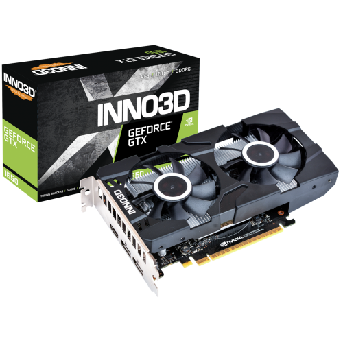 Відеокарта Inno3D GeForce GTX 1650 Twin X2 OC 4096MB (N16502-04D6X-1177VA25) (Відновлено продавцем, 846890) купити в Україні: Київ, Львів, Хмельницький, Тернопіль, Івано-Франківськ | Перевірка сумісності, низька ціна, відгуки, характеристики від TELEMART фото