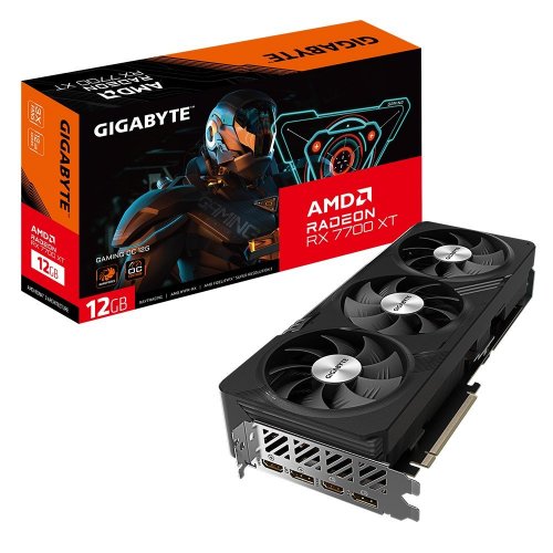 Відеокарта Gigabyte Radeon RX 7700 XT Gaming OC 12288MB (GV-R77XTGAMING OC-12GD) (Відновлено продавцем, 846897) купити в Україні: Київ, Львів, Хмельницький, Тернопіль, Івано-Франківськ | Перевірка сумісності, низька ціна, відгуки, характеристики від TELEMART фото