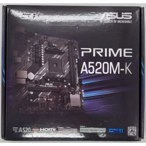 Материнська плата Asus PRIME A520M-K (sAM4, AMD A520) (Відновлено продавцем, 846905) купити в Україні: Київ, Львів, Хмельницький, Тернопіль, Івано-Франківськ | Перевірка сумісності, низька ціна, відгуки, характеристики від TELEMART фото