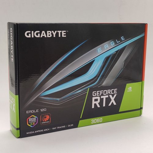Відеокарта Gigabyte GeForce RTX 3060 EAGLE 12288MB (GV-N3060EAGLE-12GD 2.0) (Відновлено продавцем, 846908) купити в Україні: Київ, Львів, Хмельницький, Тернопіль, Івано-Франківськ | Перевірка сумісності, низька ціна, відгуки, характеристики від TELEMART фото