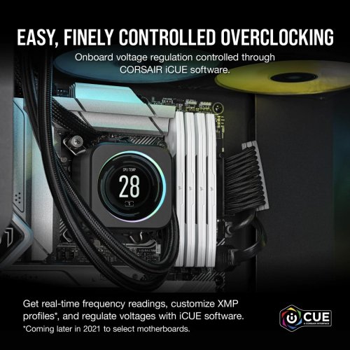 ОЗУ Corsair DDR5 32GB (2x16GB) 6400Mhz Vengeance White (CMK32GX5M2B6400Z32W) купить в Украине: Киев, Днепр, Харьков, Одесса  | Проверка совместимости, низкая цена, отзывы, характеристики от TELEMART фото