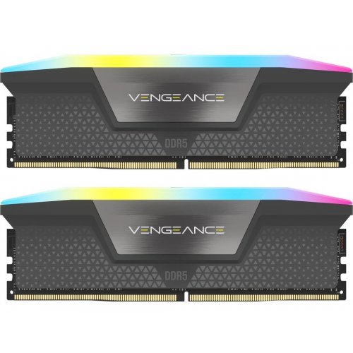 ОЗУ Corsair DDR5 32GB (2x16GB) 6400Mhz Vengeance RGB Grey (CMH32GX5M2B6400Z32) купить в Украине: Киев, Днепр, Харьков, Одесса  | Проверка совместимости, низкая цена, отзывы, характеристики от TELEMART фото