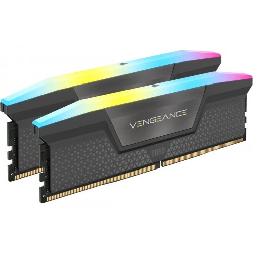 ОЗУ Corsair DDR5 32GB (2x16GB) 6400Mhz Vengeance RGB Grey (CMH32GX5M2B6400Z32) купить в Украине: Киев, Днепр, Харьков, Одесса  | Проверка совместимости, низкая цена, отзывы, характеристики от TELEMART фото