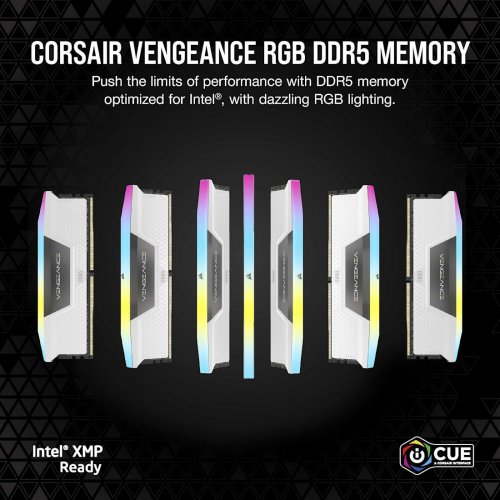 ОЗП Corsair DDR5 32GB (2x16GB) 6400Mhz Vengeance RGB White (CMH32GX5M2B6400Z32W) купити в Україні: Київ, Львів, Хмельницький, Тернопіль, Івано-Франківськ | Перевірка сумісності, низька ціна, відгуки, характеристики від TELEMART фото