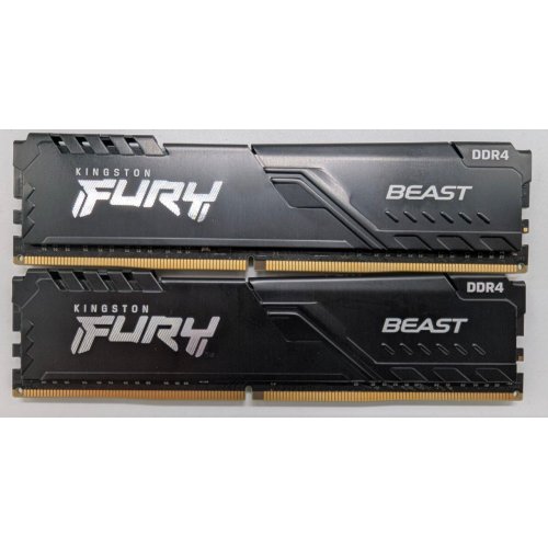 Озп Kingston DDR4 16GB (2x8GB) 3600Mhz FURY Beast Black (KF436C17BBK2/16) (Відновлено продавцем, 846946) купити в Україні: Київ, Львів, Хмельницький, Тернопіль, Івано-Франківськ | Перевірка сумісності, низька ціна, відгуки, характеристики від TELEMART фото