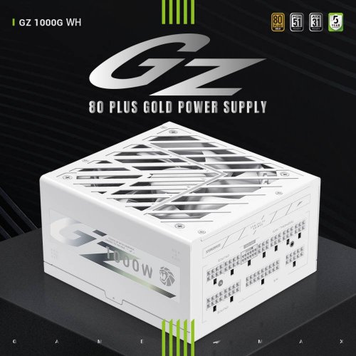 Блок питания GAMEMAX GZ 1000G 1000W (GZ 1000G WH) White купить в Украине: Киев, Днепр, Харьков, Одесса  | Проверка совместимости, низкая цена, отзывы, характеристики от TELEMART фото
