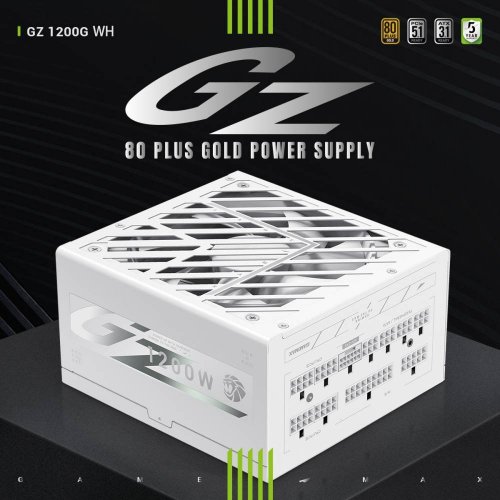 Блок живлення GAMEMAX GZ 1200G 1200W (GZ 1200G WH) White купити в Україні: Київ, Львів, Хмельницький, Тернопіль, Івано-Франківськ | Перевірка сумісності, низька ціна, відгуки, характеристики від TELEMART фото