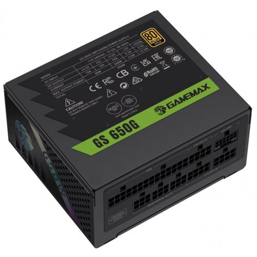 Блок живлення GAMEMAX GS 650G V25 650W (GS 650G V25) Black купити в Україні: Київ, Львів, Хмельницький, Тернопіль, Івано-Франківськ | Перевірка сумісності, низька ціна, відгуки, характеристики від TELEMART фото