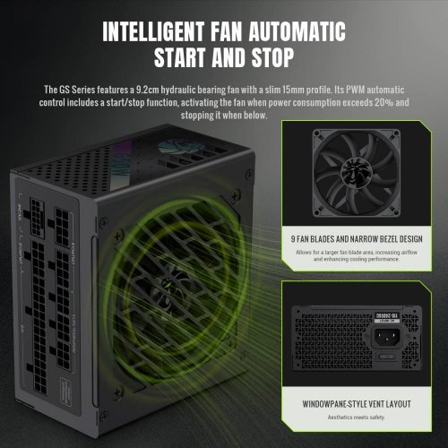 Блок живлення GAMEMAX GS 650G V25 650W (GS 650G V25) Black купити в Україні: Київ, Львів, Хмельницький, Тернопіль, Івано-Франківськ | Перевірка сумісності, низька ціна, відгуки, характеристики від TELEMART фото