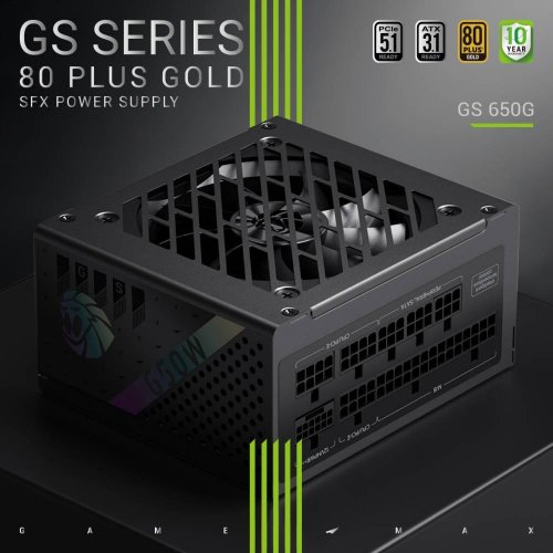 Блок живлення GAMEMAX GS 650G V25 650W (GS 650G V25) Black купити в Україні: Київ, Львів, Хмельницький, Тернопіль, Івано-Франківськ | Перевірка сумісності, низька ціна, відгуки, характеристики від TELEMART фото