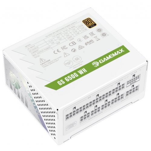 Блок живлення GAMEMAX GS 650G V25 650W (GS 650G WH V25) White купити в Україні: Київ, Львів, Хмельницький, Тернопіль, Івано-Франківськ | Перевірка сумісності, низька ціна, відгуки, характеристики від TELEMART фото