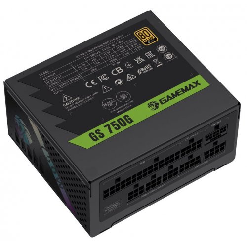 Блок питания GAMEMAX GS 750G V25 750W (GS 750G V25) Black купить в Украине: Киев, Днепр, Харьков, Одесса  | Проверка совместимости, низкая цена, отзывы, характеристики от TELEMART фото