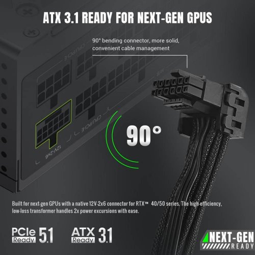 Блок питания GAMEMAX GS 750G V25 750W (GS 750G V25) Black купить в Украине: Киев, Днепр, Харьков, Одесса  | Проверка совместимости, низкая цена, отзывы, характеристики от TELEMART фото