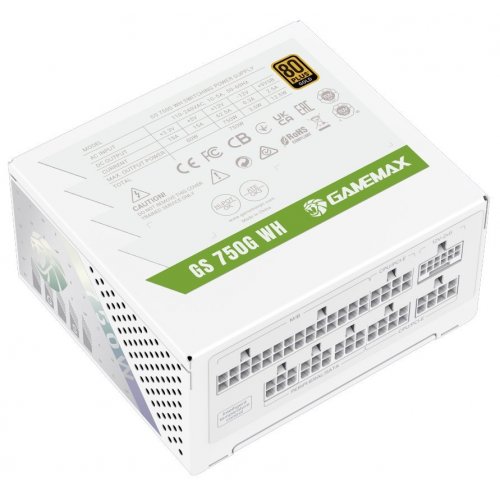 Блок живлення GAMEMAX GS 750G V25 750W (GS 750G WH V25) White купити в Україні: Київ, Львів, Хмельницький, Тернопіль, Івано-Франківськ | Перевірка сумісності, низька ціна, відгуки, характеристики від TELEMART фото