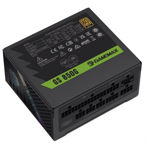 Блок живлення GAMEMAX GS 850G V25 850W (GS 850G V25) Black купити в Україні: Київ, Львів, Хмельницький, Тернопіль, Івано-Франківськ | Перевірка сумісності, низька ціна, відгуки, характеристики від TELEMART фото