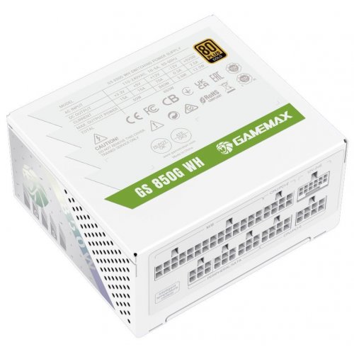 Блок питания GAMEMAX GS 850G V25 850W (GS 850G WH V25) White купить в Украине: Киев, Днепр, Харьков, Одесса  | Проверка совместимости, низкая цена, отзывы, характеристики от TELEMART фото