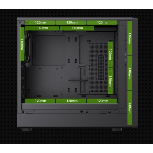 Корпус GAMEMAX Claw 460 Tempered Glass без БП Black купить в Украине: Киев, Днепр, Харьков, Одесса  | Проверка совместимости, низкая цена, отзывы, характеристики от TELEMART фото