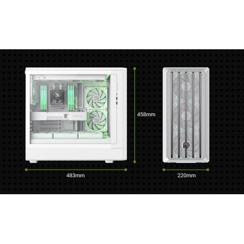 Корпус GAMEMAX Claw 460 Tempered Glass без БП White купить в Украине: Киев, Днепр, Харьков, Одесса  | Проверка совместимости, низкая цена, отзывы, характеристики от TELEMART фото