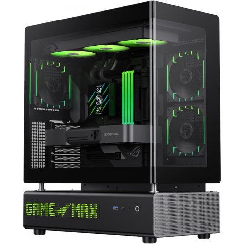 Корпус GAMEMAX N90 Tempered Glass без БП Black купить в Украине: Киев, Днепр, Харьков, Одесса  | Проверка совместимости, низкая цена, отзывы, характеристики от TELEMART фото