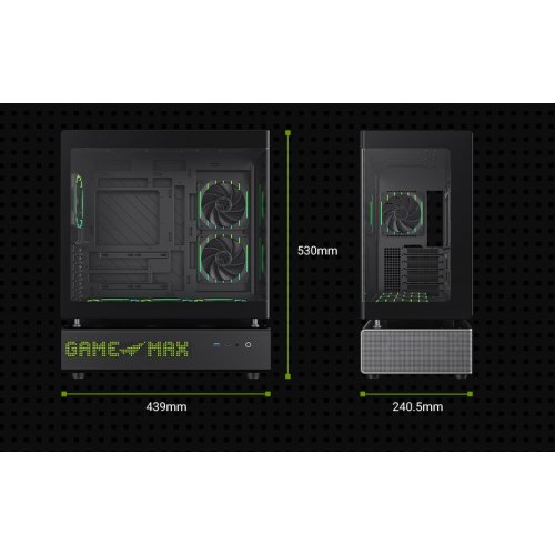 Корпус GAMEMAX N90 Tempered Glass без БП Black купить в Украине: Киев, Днепр, Харьков, Одесса  | Проверка совместимости, низкая цена, отзывы, характеристики от TELEMART фото