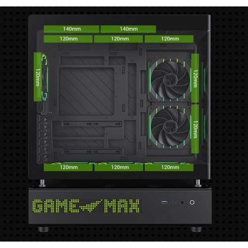 Корпус GAMEMAX N90 Tempered Glass без БП Black купить в Украине: Киев, Днепр, Харьков, Одесса  | Проверка совместимости, низкая цена, отзывы, характеристики от TELEMART фото