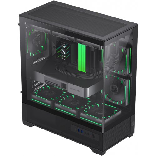 Корпус GAMEMAX Vista 2 A Tempered Glass без БП Black купить в Украине: Киев, Днепр, Харьков, Одесса  | Проверка совместимости, низкая цена, отзывы, характеристики от TELEMART фото