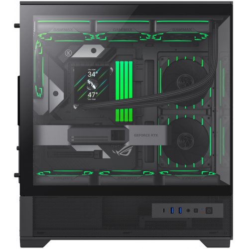 Корпус GAMEMAX Vista 2 A Tempered Glass без БП Black купить в Украине: Киев, Днепр, Харьков, Одесса  | Проверка совместимости, низкая цена, отзывы, характеристики от TELEMART фото